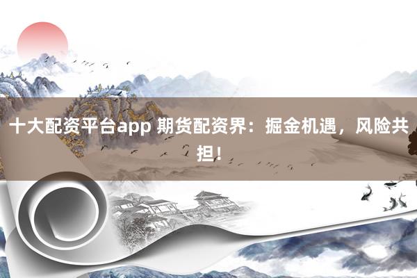 十大配资平台app 期货配资界：掘金机遇，风险共担！