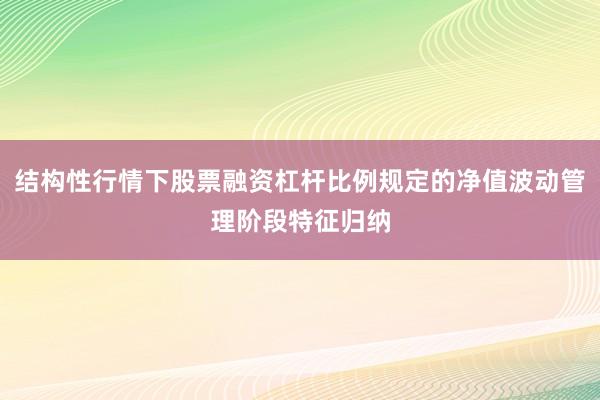 结构性行情下股票融资杠杆比例规定的净值波动管理阶段特征归纳