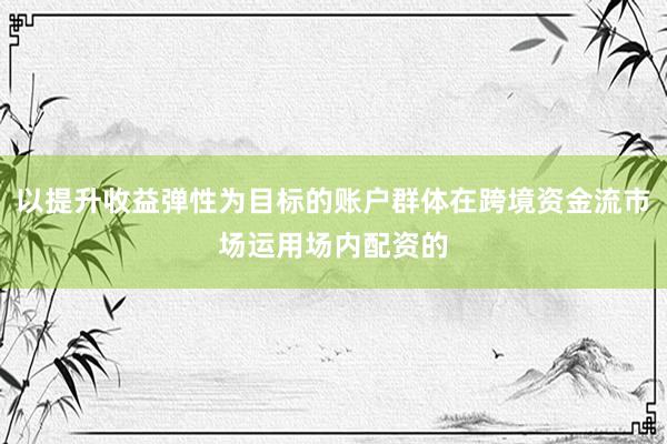 以提升收益弹性为目标的账户群体在跨境资金流市场运用场内配资的