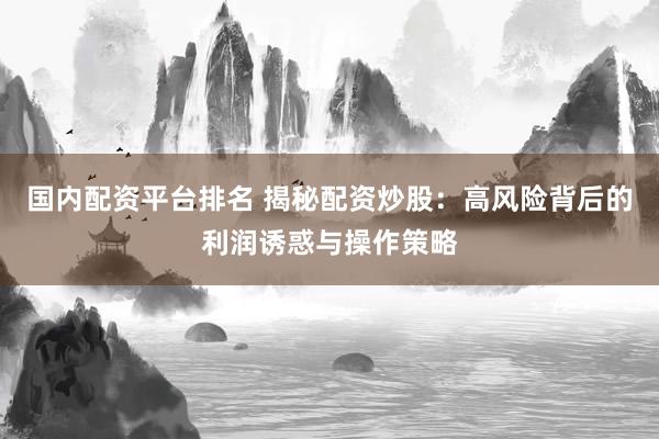 国内配资平台排名 揭秘配资炒股：高风险背后的利润诱惑与操作策略