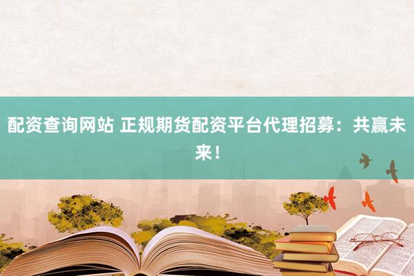 配资查询网站 正规期货配资平台代理招募：共赢未来！